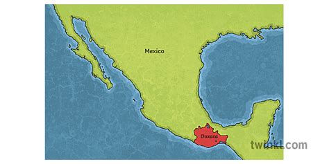 Oaxaca Mexico Map Ks2 Illustration Twinkl