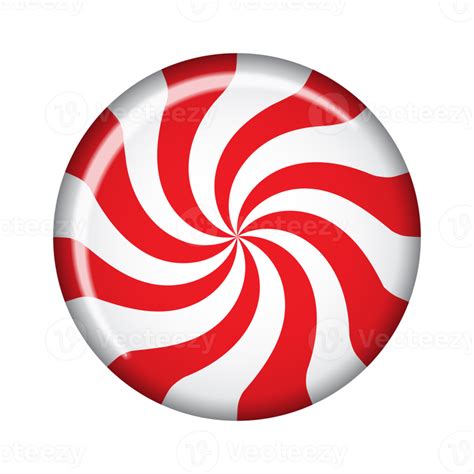 Striped Sugar Candy Striped Peppermint Candy Isolated Illustration For New Years Day Sweet