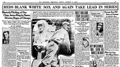 Reliving The Infamous 1919 World Series Through Newspaper Clippings