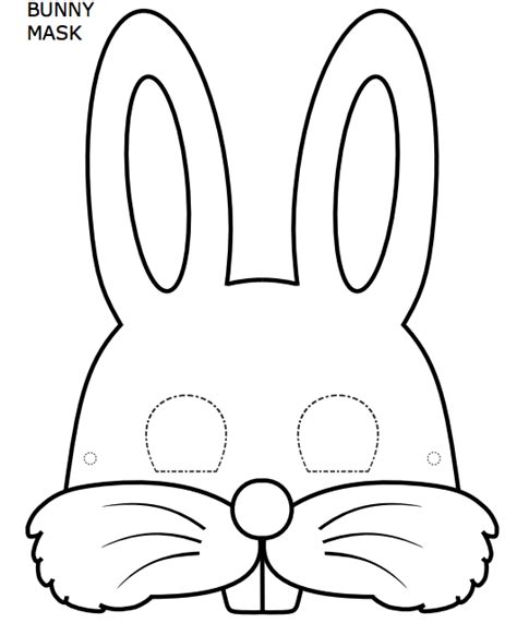 For much younger kids, the bunny face template will be safer, since there will hardly be any scissors involved to cut out tricky spaces. Bunny Mask Template - Streaming Squirt