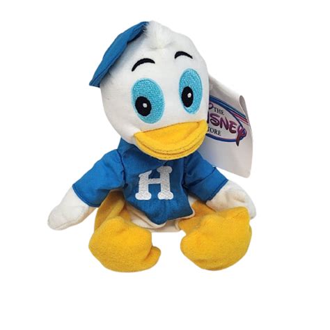 Disney Store Huey Dewey Louie Duck Blue Stuffed Animal Plush Toy Bean