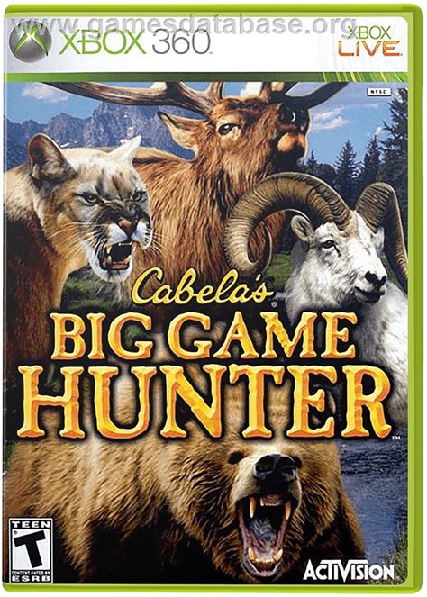 Big Game Hunter Microsoft Xbox 360 Games Database