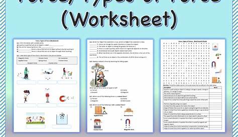 force and weight worksheet
