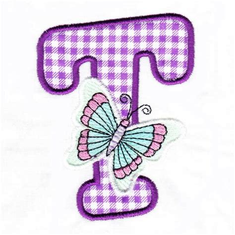 Applique Butterfly Alphabet T All Sew Crafty