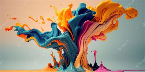 Premium Photo Abstract Paint Splash Liquid Wallpaper With Pastel Colors