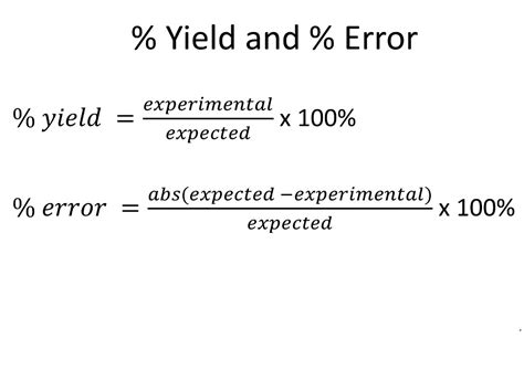 Percent Error Formula Chemistry