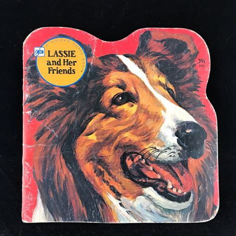 1975 Vintage A Golden Shape Book Lassie And Her Friends Etsy