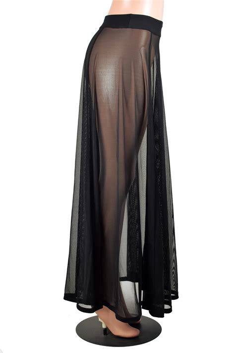 sheer black mesh maxi skirt size xs s m l xl 2xl 3xl plus size etsy