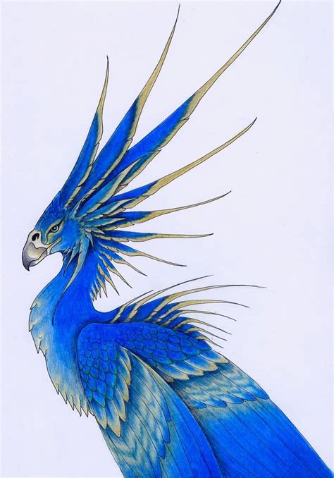 Blue Phoenix Mythical Birds Mythical Creatures Mythical Creatures Art