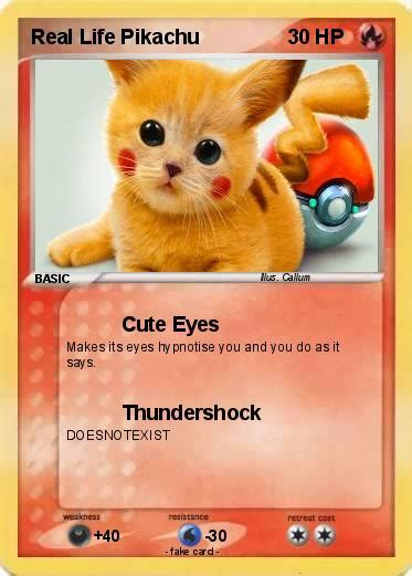 Pokémon Real Life Pikachu 6 6 Cute Eyes My Pokemon Card