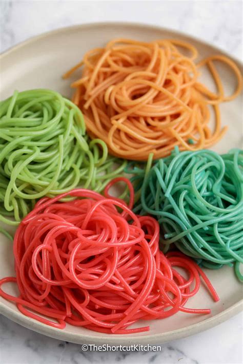 Colored Pasta Noodles The Shortcut Kitchen