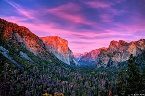 Sunset Yosemite Np Nature Photographs Yosemite Natural Landmarks