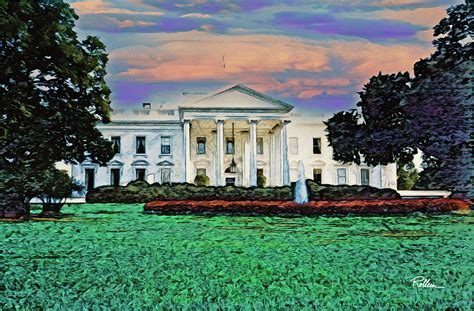 The White House Digital Art By Rolleen Carcioppolo Fine Art America