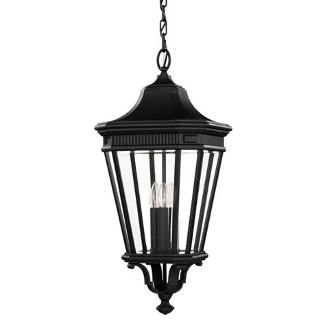 Large Traditional Black Outdoor Hanging Lantern Old Period Properties