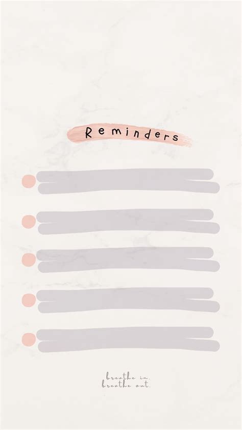Reminders Wallpaper Aesthetics 01 Note Writing Paper Daily Planner