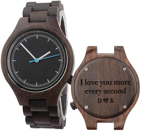 Custom Engraved Wooden Watch Anniversary Gifts