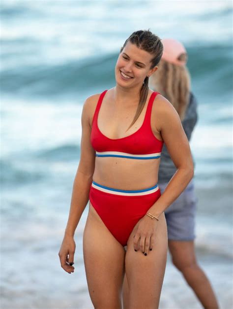 Eugenie Bouchard In Red Bikini 2018 27 Gotceleb