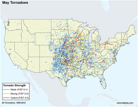 Map Of Tornadoes In Us World Map