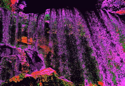 Purple Night Waterfall By Erika Swartzkopf