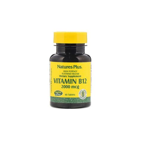 Vitamina B12 Natures Plus Vitamin B12 2000 Mcg 60 Comprimidos