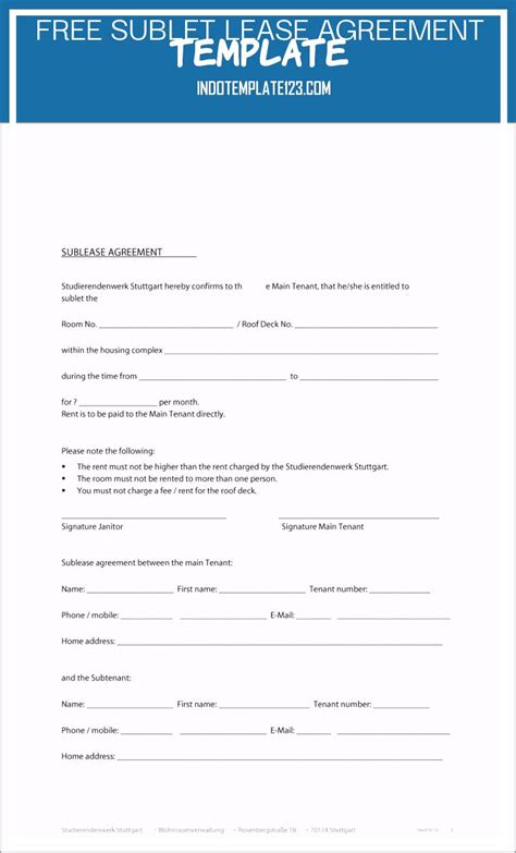 Land reform in south africa is the promise of land restitution to empower farm workers (who now have the opportunity to become farmers) and reduce inequality. Free Sublet Lease Agreement Template - Sample Templates ...