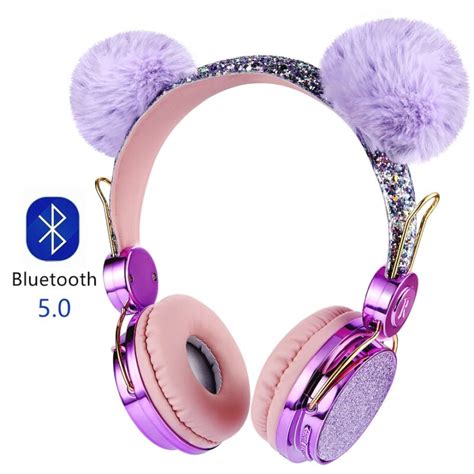 Bluetooth Cute Kids Wireless Headphone With Microphone Girls 35mm