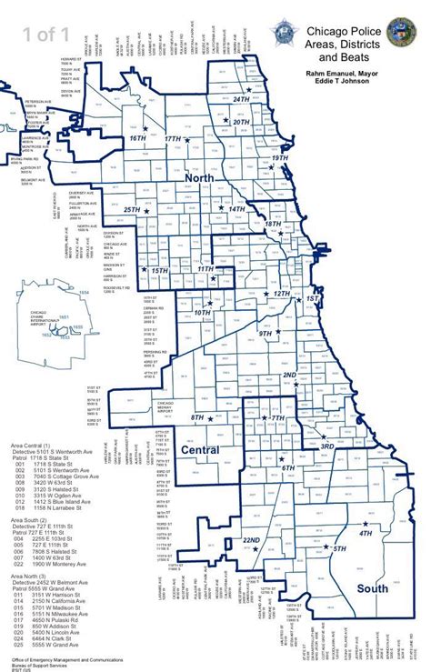 Chicago Police District Map Police Districts Map Of Chicago United