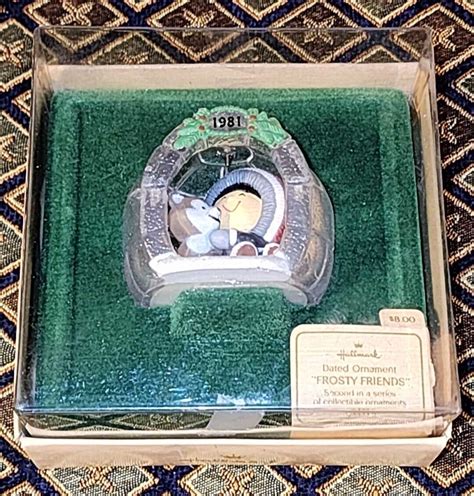 1981 Frosty Friends Hallmark Ornament In Original Box Wrong Lid