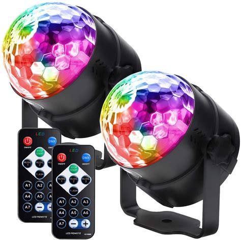Party Lights Disco Ball Led Strobe Lights Sound Activated Rbg Disco