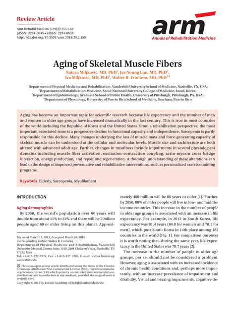 Pdf Aging Of Skeletal Muscle Fibers