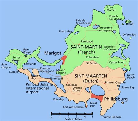 Saint Martin Wikipedia Printable Road Map Of St Maarten Printable