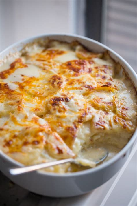 Place the potatoes over the parmesan so each potato is overlapping the previous potato both vertically and horizontally. This easy recipe for Scalloped Potatoes is one you will ...