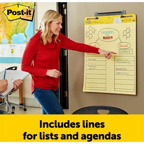 Post It® Self Stick Easel Pads With Faint Rule