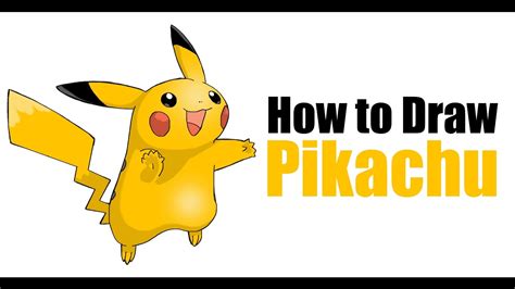 How To Draw Pikachu From Pokémon Step By Step Youtube