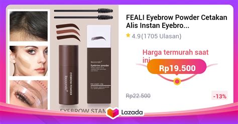 FEALI Eyebrow Powder Cetakan Alis Instan Eyebrow Stamp Alis Stempel