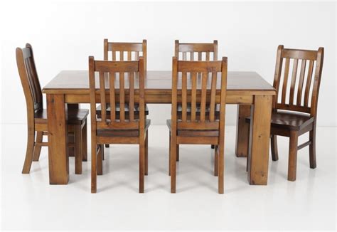 Settler 7 Piece Dining Suite Rustic Dining Set Dining Table Chairs