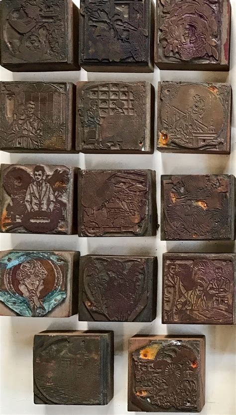 Sold Price Antique Copper Printing Lithograph Wood Blocks Plates