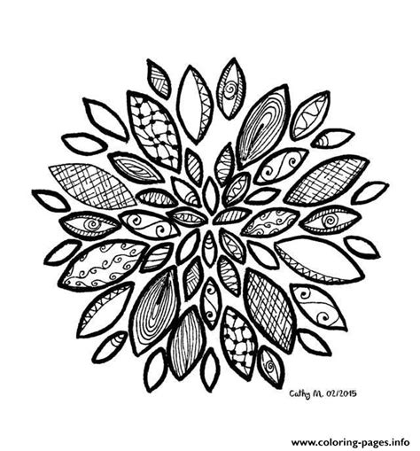 Adult Zen Anti Stress Cathym22 Coloring Page Printable
