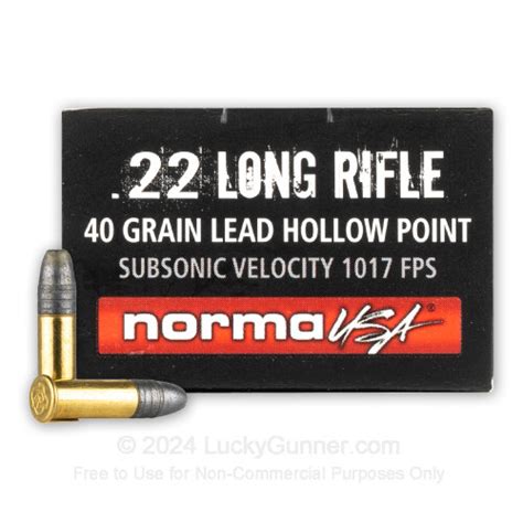Cheap 22 LR Ammo For Sale 40 Grain LHP Ammunition In Stock By Norma