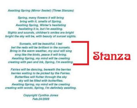 Megan's Poetry Blog: Stanza