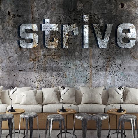 Custom 3d Mural Industrial Wind 3d European Style Cement Wallpaper Restaurant Cafe Tea Shop
