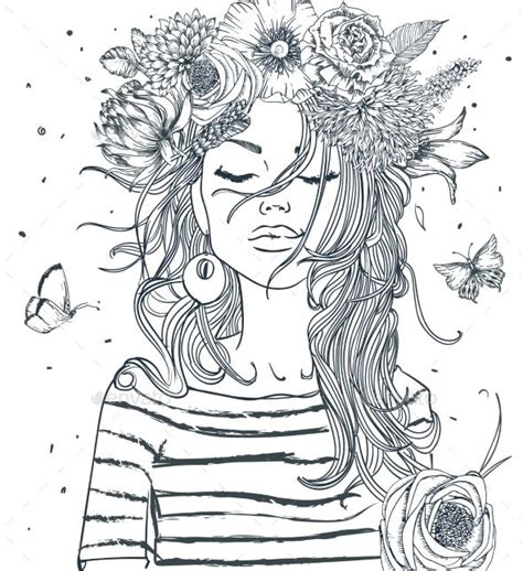 Girl With Coffee Cup Coloring Pages For Girls Coloring Books