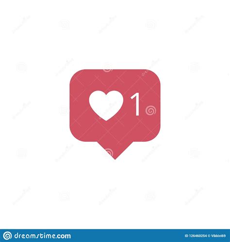 Instagram Notification Vector Icon Follower New Icon Like 1 Insta