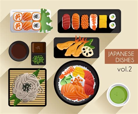 Premium Vector Food Illustration Japanese Food