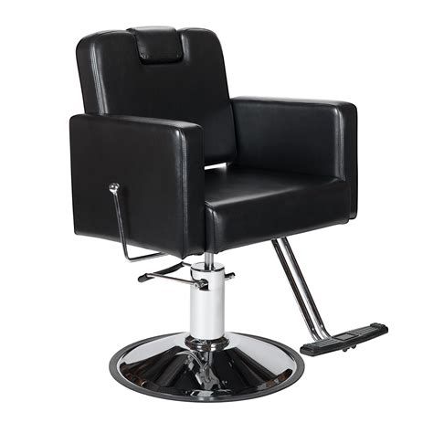 Reclining hydraulic barber chair, 360°swivel heavy duty beauty salon chair, with footrest. All Purpose Salon Reclining Eyebrow Threading Waxing Chairs
