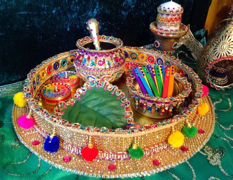 A Complete Mehndi Rasam Tray In Vibrant Multicolours See My Facebook