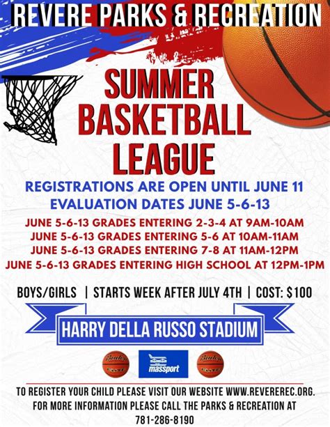 Summer Basketball League Registration Healthy Chelsea