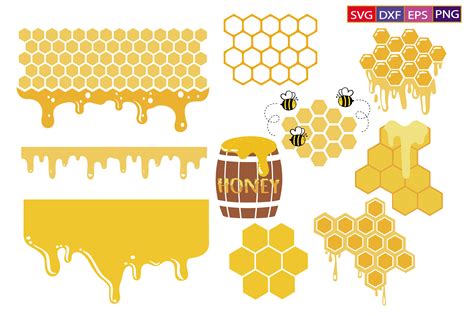 Honey Drips Svg Print File Printable Honey Clipart Hive Svg Honeycomb