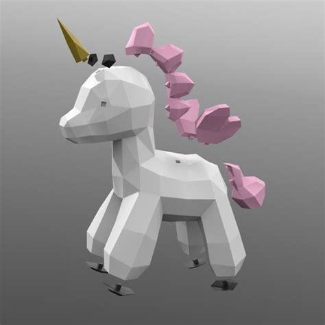 Download Free 3d Printing Files Unicorn Lowpoly ・ Cults
