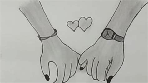 Lovers Hand Art By Pencil Pencil Sketch With Lovers Hand How To